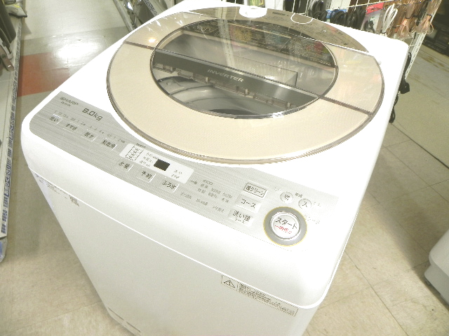 高年式の美品!!大容量 9kg洗濯機 SHARP ES-GV9B