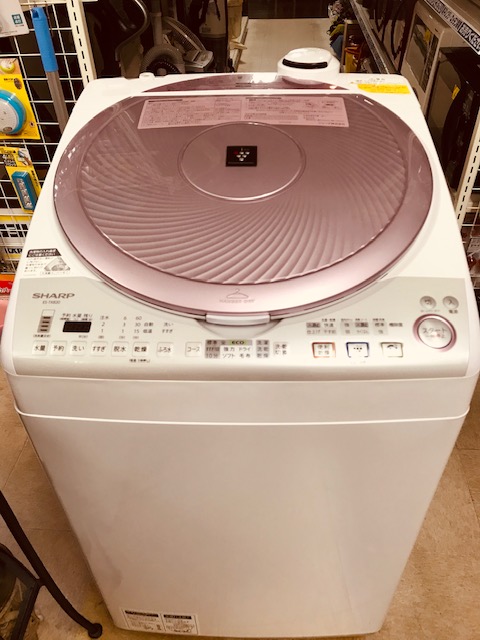 SHARP 8kg タテ型洗濯乾燥機 ES-TX820(ピンク)