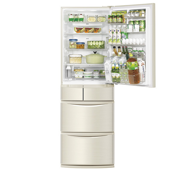 自動製氷付 5ドア冷蔵庫入荷。市内配達無料!