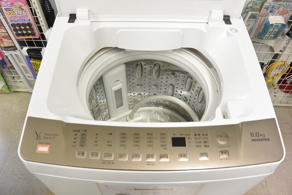 大容量8.0kg洗濯機 YAMADA YWM-TV80G1